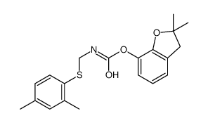 (2,2-dimethyl-3H-1-benzofuran-7-yl) N-[(2,4-dimethylphenyl)sulfanylmethyl]carbamate Structure