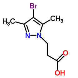 3-(4-BROMO-3,5-DIMETHYL-PYRAZOL-1-YL)-PROPIONIC ACID结构式