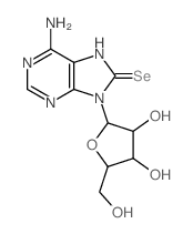 Adenosine, 7,8-dihydro-8-selenoxo- Structure