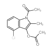 Ethanone,1-[3-(acetyloxy)-4-chloro-2-methyl-1H-indol-1-yl]-结构式