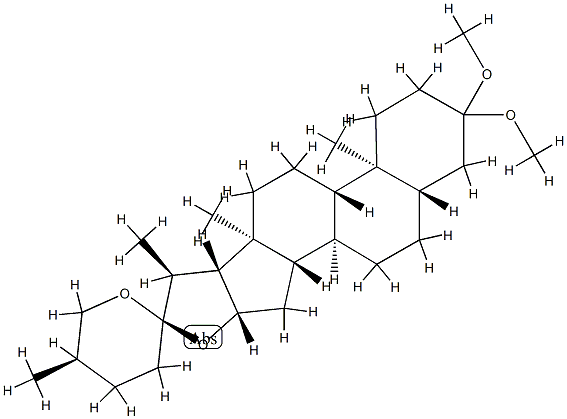 (25R)-3,3-Dimethoxy-5α-spirostane结构式