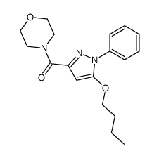 (5-butoxy-1-phenylpyrazol-3-yl)-morpholin-4-ylmethanone结构式