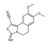 5,6-Dihydro-3-imino-8,9-dimethoxythiazolo[4,3-a]isoquinoline-1-carbonitrile结构式