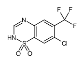 7-chloro-6-(trifluoromethyl)-1,2,4-benzothiadiazine 1,1-dioxide结构式