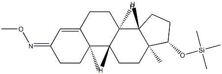 17β-(Trimethylsiloxy)androst-4-en-3-one O-methyl oxime结构式
