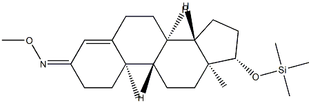 17β-(Trimethylsiloxy)androst-4-en-3-one O-methyl oxime structure