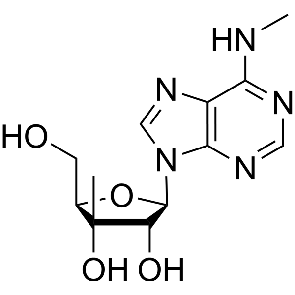 3’-beta-C-Methyl-N6-methyladenosine Structure