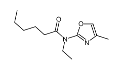 N-ethyl-N-(4-methyl-1,3-oxazol-2-yl)hexanamide结构式