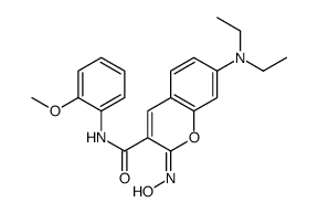 7-(diethylamino)-2-hydroxyimino-N-(2-methoxyphenyl)chromene-3-carboxamide结构式