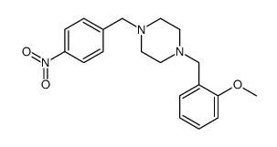 1-[(2-methoxyphenyl)methyl]-4-[(4-nitrophenyl)methyl]piperazine结构式