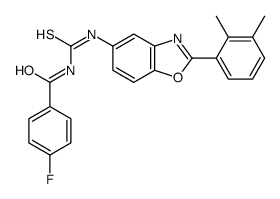 Benzamide, N-[[[2-(2,3-dimethylphenyl)-5-benzoxazolyl]amino]thioxomethyl]-4-fluoro- (9CI) structure