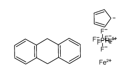 η-anthracene-η-cyclopentadienyliron(II) hexafluorophosphate Structure