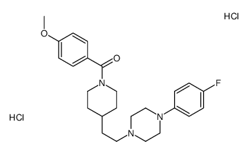 [4-[2-[4-(4-fluorophenyl)piperazin-1-yl]ethyl]piperidin-1-yl]-(4-methoxyphenyl)methanone,dihydrochloride Structure