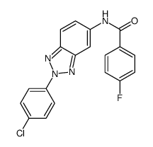 N-[2-(4-chlorophenyl)benzotriazol-5-yl]-4-fluorobenzamide结构式