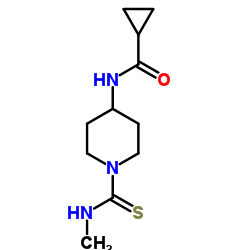 Cyclopropanecarboxamide, N-[1-[(methylamino)thioxomethyl]-4-piperidinyl]- (9CI) picture