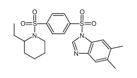 1H-Benzimidazole,1-[[4-[(2-ethyl-1-piperidinyl)sulfonyl]phenyl]sulfonyl]-5,6-dimethyl-(9CI) Structure