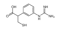 Benzeneacetic acid, 3-[(aminoiminomethyl)amino]-a-(Mercaptomethyl)- Structure