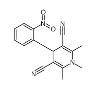 1,2,6-trimethyl-4-(2-nitrophenyl)-4H-pyridine-3,5-dicarbonitrile结构式