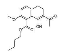 7-Acetyl-8-hydroxy-2-methoxy-5,6-dihydro-naphthalene-1-carboxylic acid butyl ester Structure