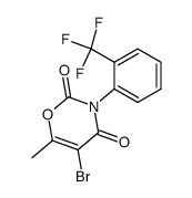 5-bromo-6-methyl-3-(2-trifluoromethyl-phenyl)-[1,3]oxazine-2,4-dione Structure