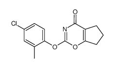 2-(4-chloro-2-methyl-phenoxy)-6,7-dihydro-5H-cyclopenta[e][1,3]oxazin-4-one结构式