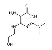 5-amino-2-dimethylamino-6-(2-hydroxy-ethylamino)-3H-pyrimidin-4-one Structure