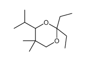 2,2-diethyl-5,5-dimethyl-4-propan-2-yl-1,3-dioxane结构式