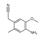 Benzeneacetonitrile, 4-amino-5-methoxy-2-methyl- (9CI) picture