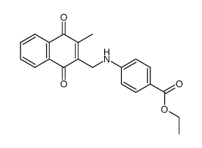 4-[(3-Methyl-1,4-dioxo-1,4-dihydro-naphthalen-2-ylmethyl)-amino]-benzoic acid ethyl ester Structure