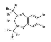 3,7,8-tribromo-2,4-bis(tribromomethyl)-3H-1,5-benzodiazepine结构式