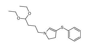 1-(4,4-diethoxybutyl)-4-phenylsulfanyl-2,3-dihydropyrrole Structure