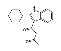 1-(2-cyclohexyl-1H-indol-3-yl)butane-1,3-dione Structure