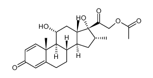 21-acetoxy-11α,17-dihydroxy-16α-methyl-pregna-1,4-diene-3,20-dione Structure