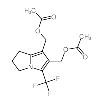 [1-(acetyloxymethyl)-3-(trifluoromethyl)-6,7-dihydro-5H-pyrrolizin-2-yl]methyl acetate结构式