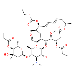 Leucomycin V, 9-(ethyl carbonate) 3,4B-dipropanoate picture