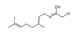 2-chloro-N-(3,7-dimethylocta-2,6-dienyl)acetamide结构式