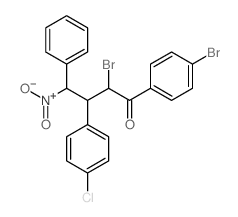 2-bromo-1-(4-bromophenyl)-3-(4-chlorophenyl)-4-nitro-4-phenyl-butan-1-one Structure