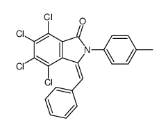 3-benzylidene-4,5,6,7-tetrachloro-2-p-tolyl-2,3-dihydro-isoindol-1-one结构式