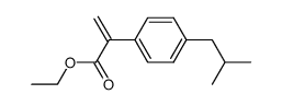 ethyl 2-(4-isobutylphenyl)propenoate结构式