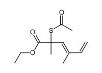 ethyl 2-acetylsulfanyl-2,4-dimethylhexa-3,5-dienoate Structure