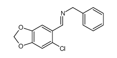 N-benzyl-1-(6-chloro-1,3-benzodioxol-5-yl)methanimine Structure