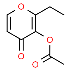 3-Acetyloxy-2-ethyl-4H-pyran-4-one结构式