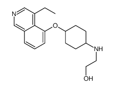 2-[[4-(4-ethylisoquinolin-5-yl)oxycyclohexyl]amino]ethanol结构式