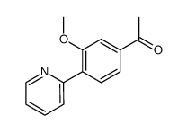 1-[3-methoxy-4-(pyridin-2-yl)phenyl]ethanone结构式
