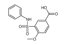 4-methoxy-3-(phenylsulfamoyl)benzoic acid结构式