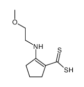 2-[(2-Methoxyethyl)amino]-1-cyclopentene-1-carbodithioic acid structure