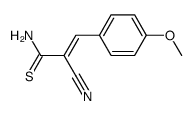 2-cyano-3-(4-methoxyphenyl)thioacrylamide结构式