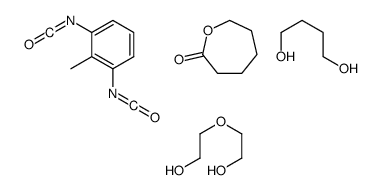 butane-1,4-diol,1,3-diisocyanato-2-methylbenzene,2-(2-hydroxyethoxy)ethanol,oxepan-2-one Structure