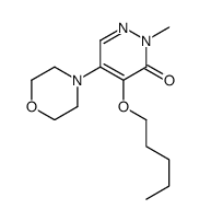 2-Methyl-5-morpholino-4-pentyloxy-3(2H)-pyridazinone结构式