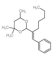 4,4,6-trimethyl-2-(1-phenylhept-1-en-2-yl)-1,3-dioxane Structure